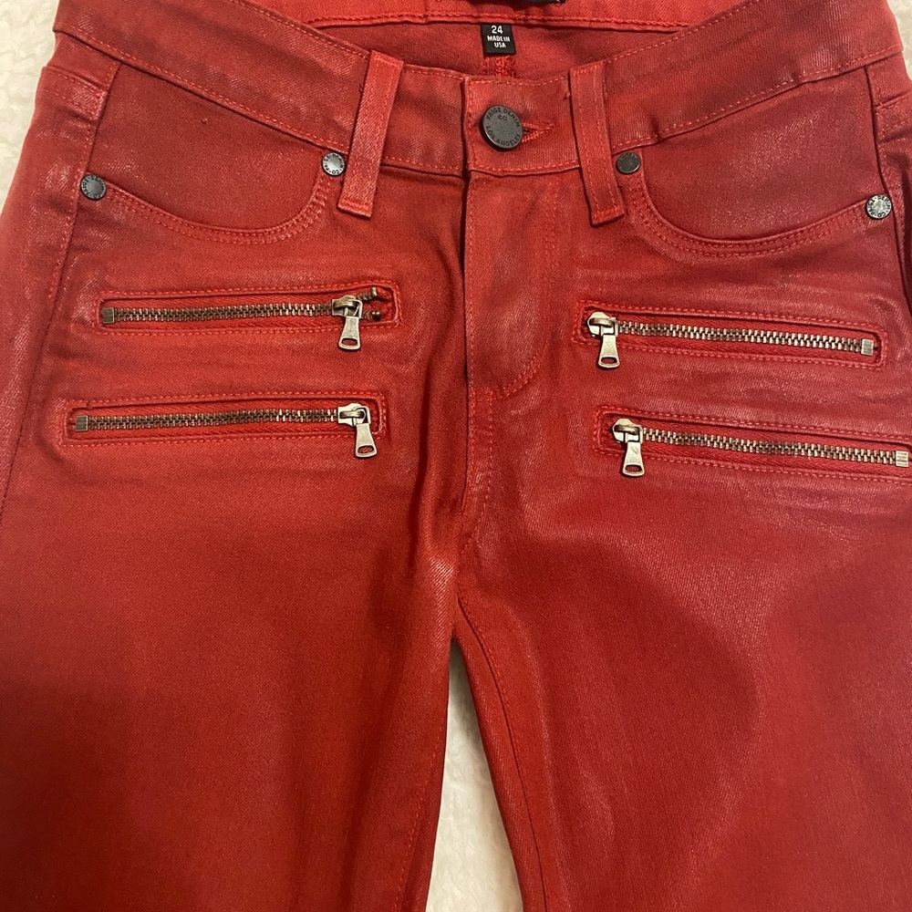 PAIGE SIZE 24. Like New. Worn Once. Brick Silk.